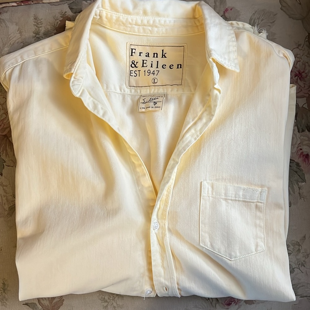 Frank & Eileen, Eileen, Famous denim, size L, light yellow, worn once